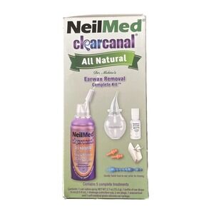 NeilMed Clearcanal Ear Wax Removal Complete Kit - 5 Complete Trmts EXP: 03/2026